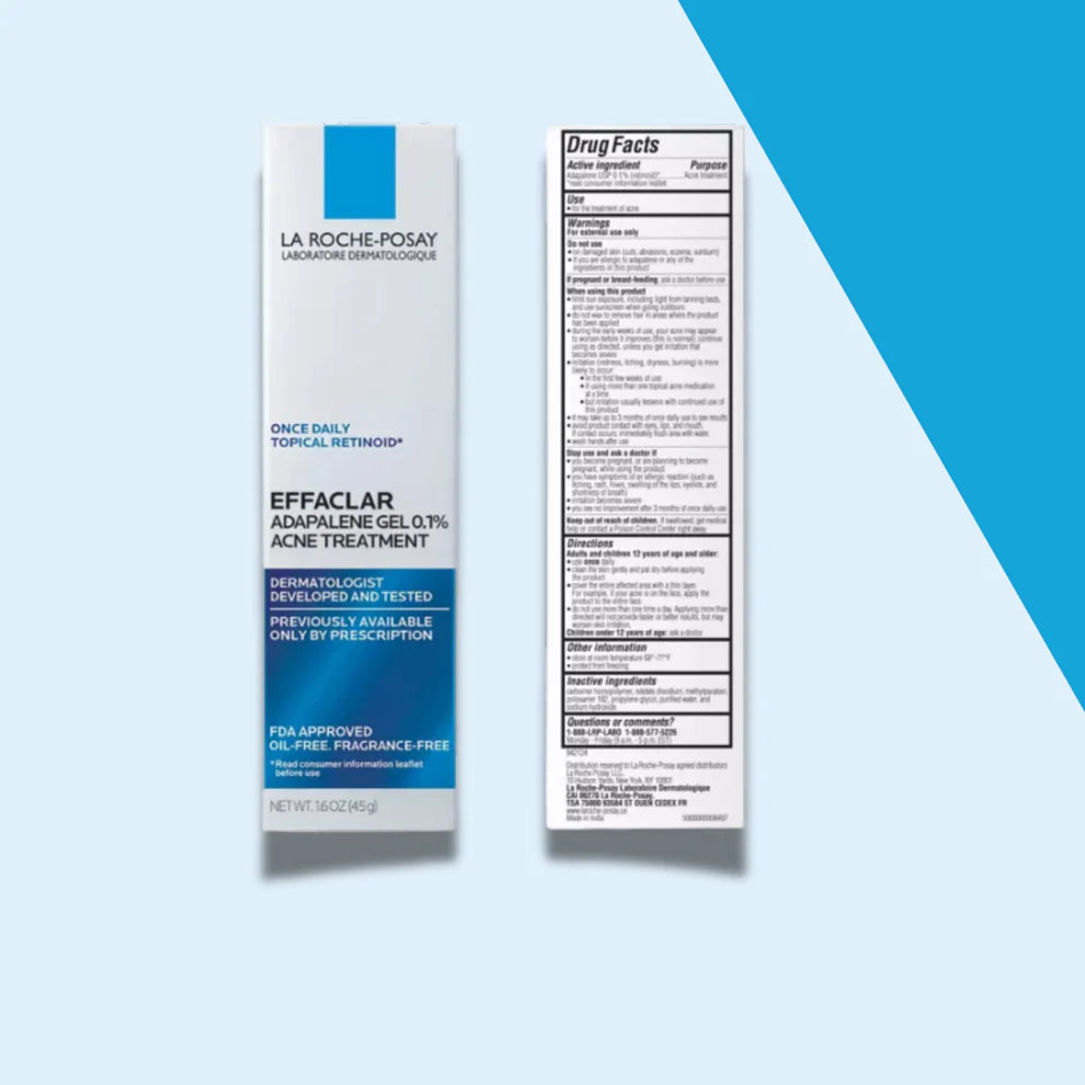 Effaclar Adapalene Gel 0.1% Acne Treatment La Roche Posay 45g